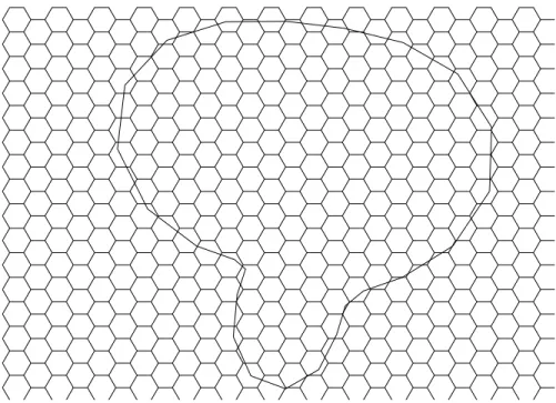 Figure 1: An example of domain in 2d-hexagonal model