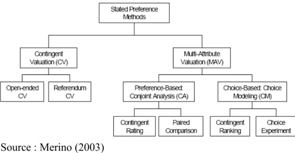 Figure 2. Les différentes techniques d’évaluation de méthode des préférences déclarées