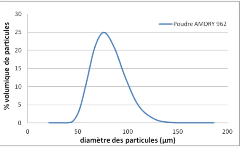 Figure 2.1 – Images MEB en électrons secondaires de la poudre Amdry ® 962