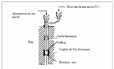 Figure II. 4 : Section d’une cellule placée dans le bloc calorimétrique du DSC 111 [4]