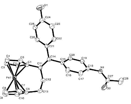 Figure 2.2.2.2. ORTEP diagram of Z-2k 