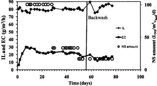 Figure 3.5:  IL, EC and NS amount as a function o f time for BFA