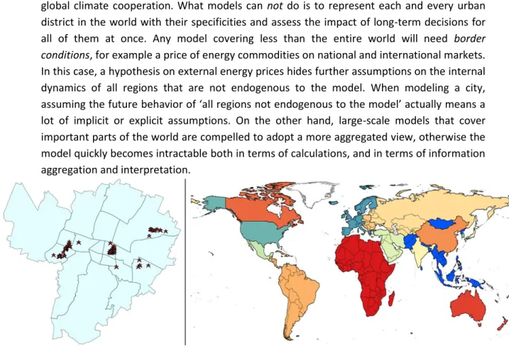 Figure 2-2: An illustration of geographical disaggregation choices.  