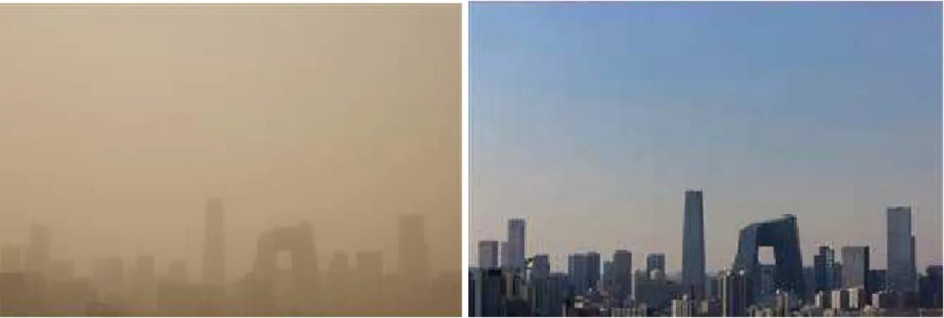 Figure 1.4: A composite photograph shows Beijing’s skyline during the sandstorm on Feb