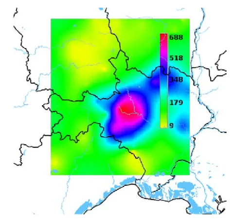 Fig. 2.16 – Cumul des pluies (mm) - 08/09/02