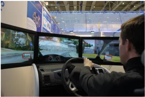 Fig. I-3. : Simulateur  d’ECO 2  pendant un essai à Hannover Messe. 
