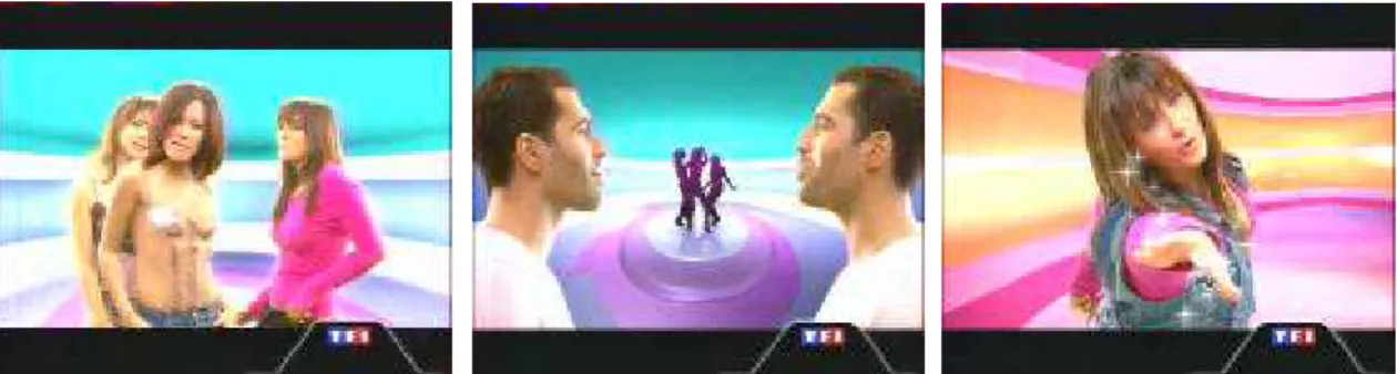 Figu r e  5 6 .  Images du clip «  En chantant ». 