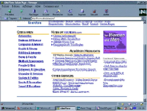 Figure 5 : L'index d'Altavista 