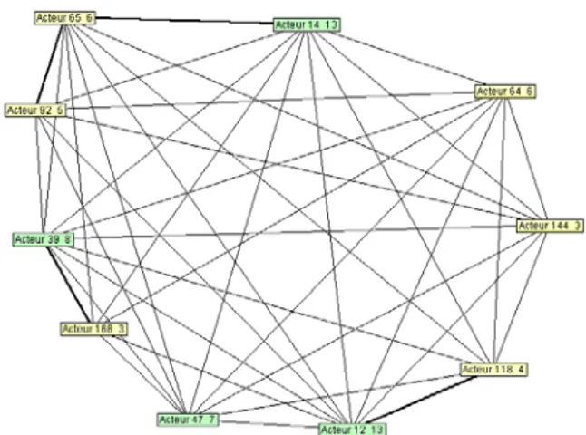 Figure 9 : Exemple de réseau après filtrage  sur les paires 