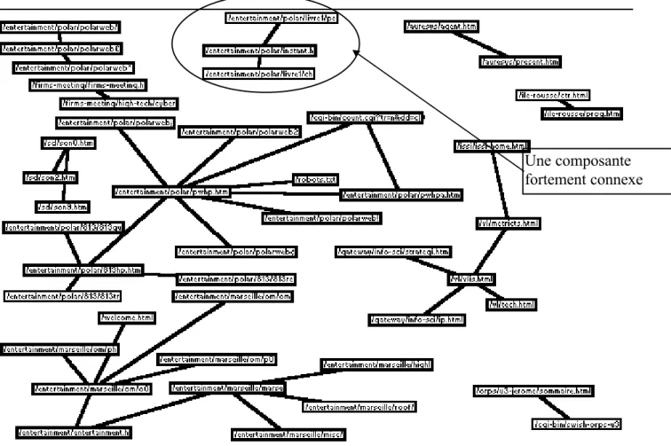 Figure 7:Réseau construit à partir du premier lien de chaque visiteur