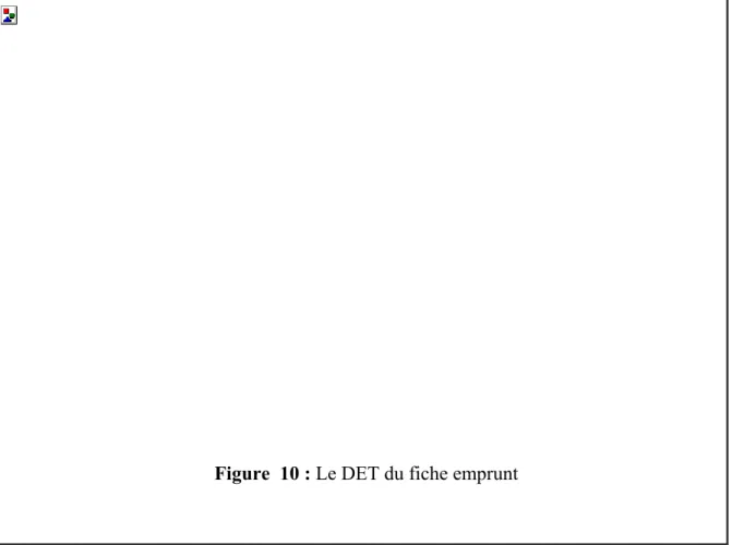 Figure  10 : Le DET du fiche emprunt    