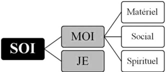 Figure 1: Les instances de l’identité ou du Soi, selon W. James 