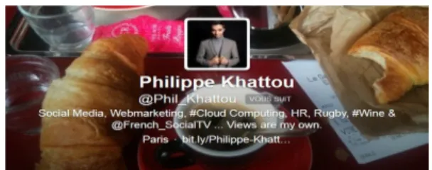 Figure 2.6 Exemples de biographies de comptes Twitter