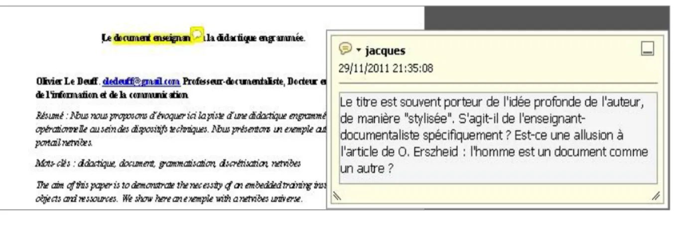 Figure 2 : Un engrammage interne 