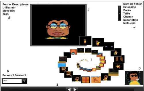 Figure 1.  L’interface utilisateur de la plateforme INVENIO 