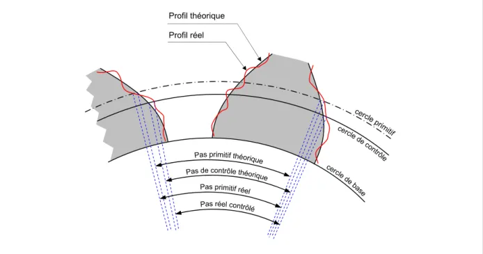 Figure II-4 : Influence du défaut de forme sur le contrôle du pas. 