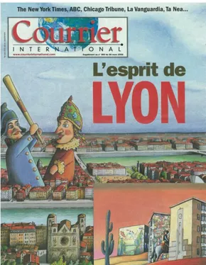 Illustration 3. La couverture du magazine « Courrier international » consacrée à Lyon