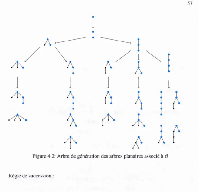 Figure  4 . 2:  Arbre  de  génération  des  arbres  planaires  associé à  tf 
