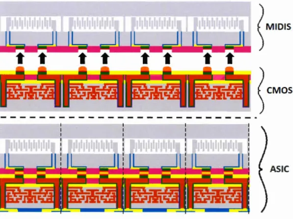 Figure 39: Création  d'un  ASIC avec le  procédé MIDIS de  Dalsa  }601 