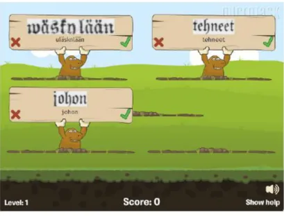 Figure 1. Capture d’écran du jeu Mole Hunt 