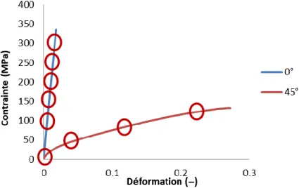 Figure 9: Images MEB lors d‟essais de traction in-situ pour 