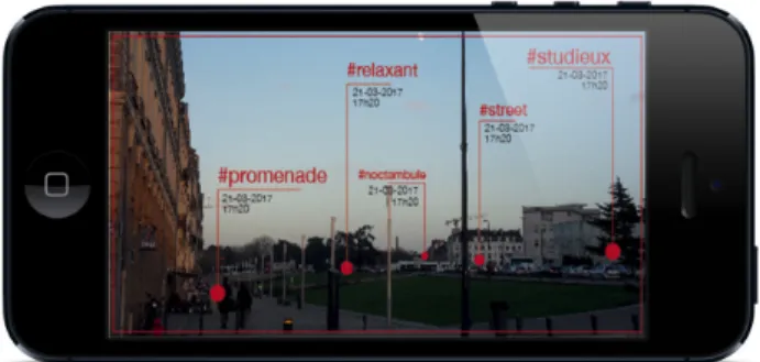 Fig. 1 Vue du concept de l’application SpaceMood. 