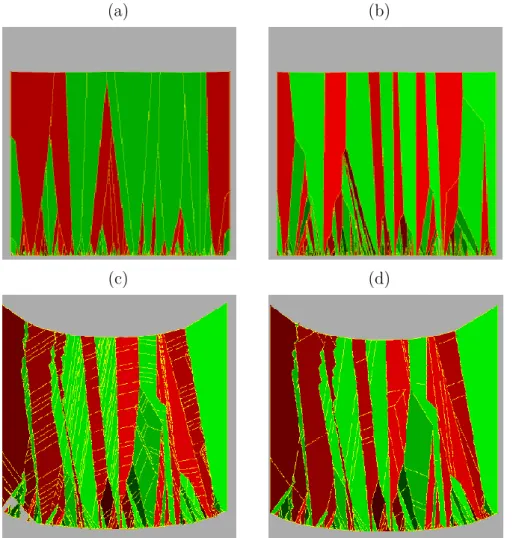 Figure II.11 – Modélisation 2D de la structure de grains du silicium polycristallin pour