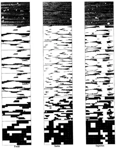 Figure III.31 : Traitement d'images pour l'obtention de cellules élémentaires 2D, d'après  [PEARCE 1998] 