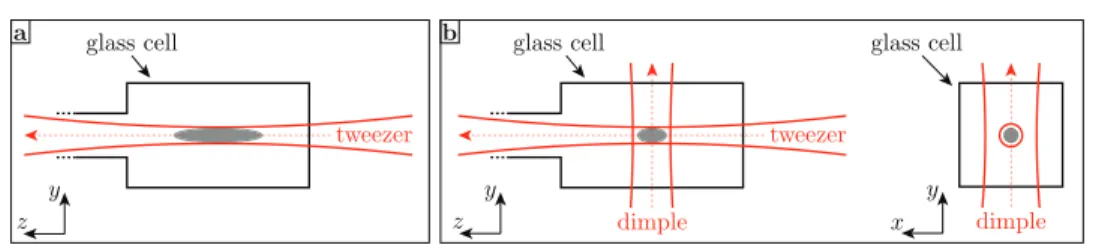 Figure 20: Schematic drawing of tweezer and dimple in the second