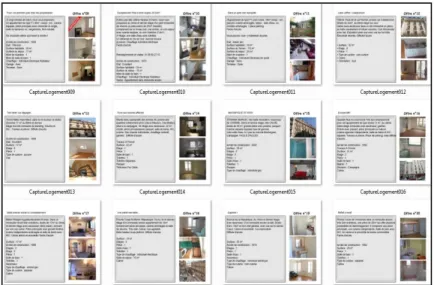 Figure 4. Capture d’écran de quelques annonces de logements