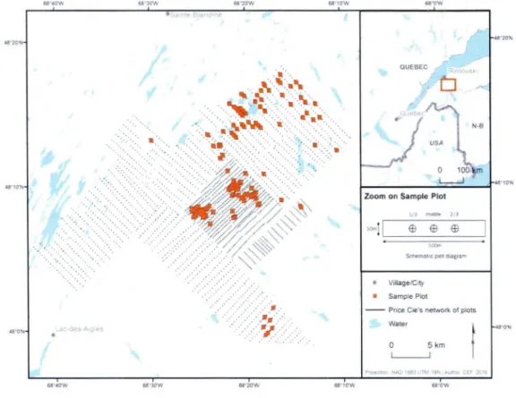 Figure 2-1 : Map of the study area 
