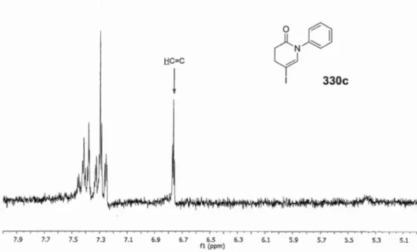 Figure 5 . 1  Spectre  RMN  1 H  du produit  cyclisé 6- e ndo 330c. 