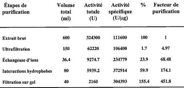 TABLEAU  2: Tableau de purification de hSPC2.