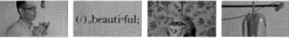 Figure 0.1:  A Lecture on Art,  screens  1 through 4, Nelson Henricks (2015) 