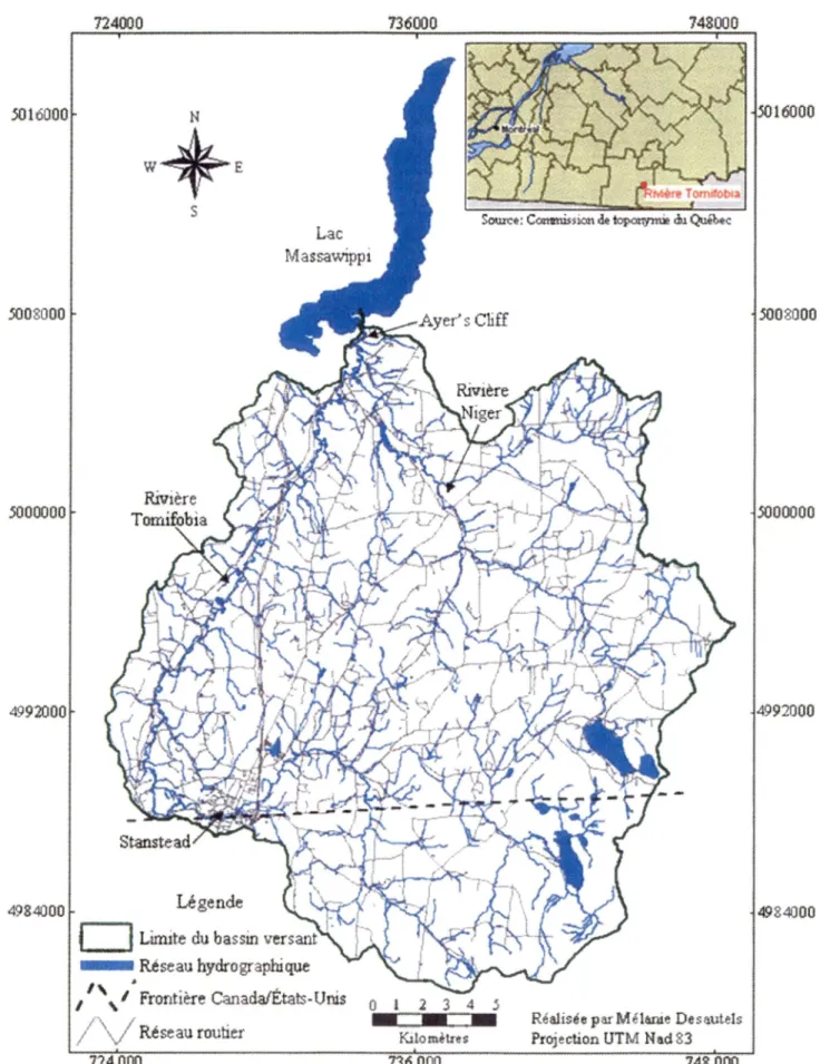 Figure 1 : Localisation du bassin versant de la rivière Tomifobia