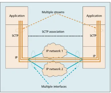 Figure 11. A schematic view of an SCTP association 