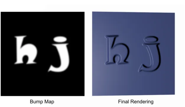 Figure 4.2: Bump mapping applied to a blue plane. Visually satisfying results can be achieved without geometric displacement.