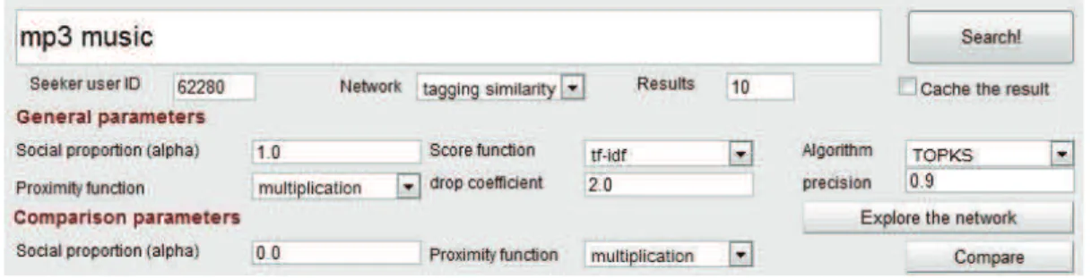 Figure 2.3.: Taagle’s search interface.