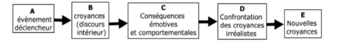 Figure 3 .  Modèle ABCDE (Ellis, 1994) 