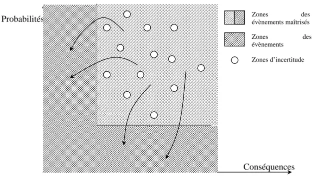 Figure 7 : modèle topologique traditionnel des risques : une représentation des risques en  gruyère 