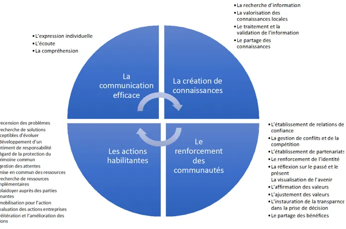 Figure 2.2   La communication de groupe que les praticiens cherchent à faciliter (tiré de : Bessette,  2007, p