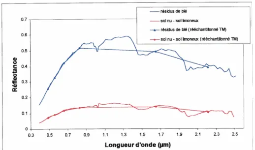 Figure 24 - Spectres de référence mesurés sur les parcelles du Pays-de-Caux et