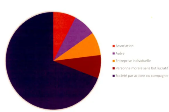 Figure ./.3  Répartition de  tatut  ligaur parmi le  quamificateur · de projets de réduction