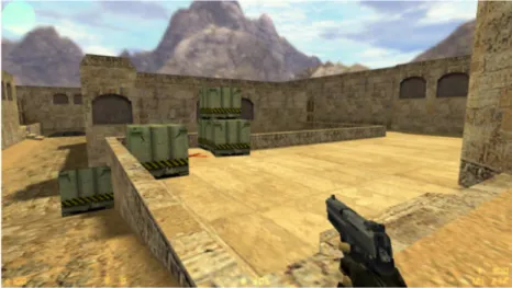 Figure 1.1 – Vue subjective du célèbre jeu de tir à la première personne Counter Strike.