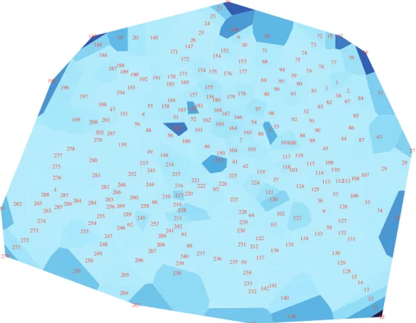 Figure IV.8. Carte du taux d’abandon aux nœuds du r´ eseau