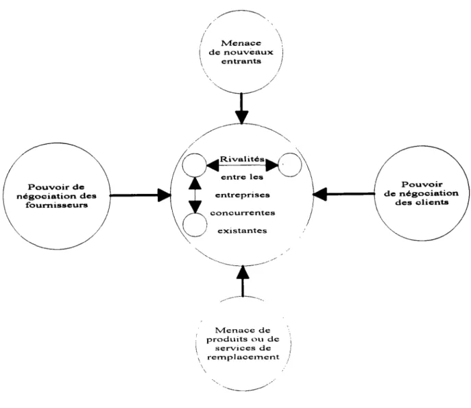 Figure 8. Les cinq forces de la stratégie concurrentielle 