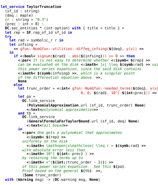 Figure 2.2. Extrait du code source du DDMF.