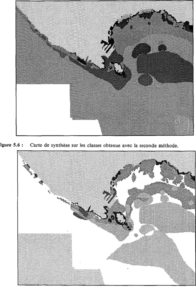Figure  5.7  :  Carte  de  synthèse  sur  les  groupes  obtenue  avec  la  seconde  méthode