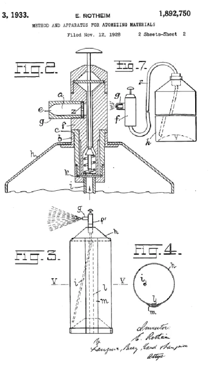Figure 6 : Extrait du brevet de Erik Rotheim déposé en 1928 et accepté en 1933 