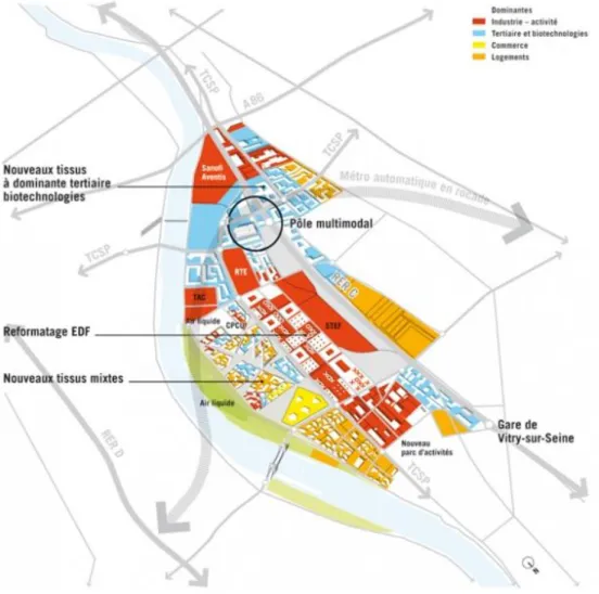 Figure 4  Le plan guide des Ardoines  Source : EPA ORSA, 2009